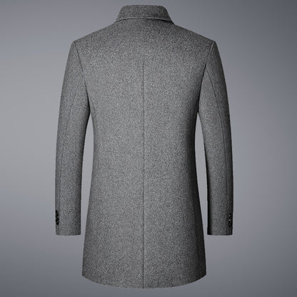 Mens Slim Fit Wool Blend Overcoat