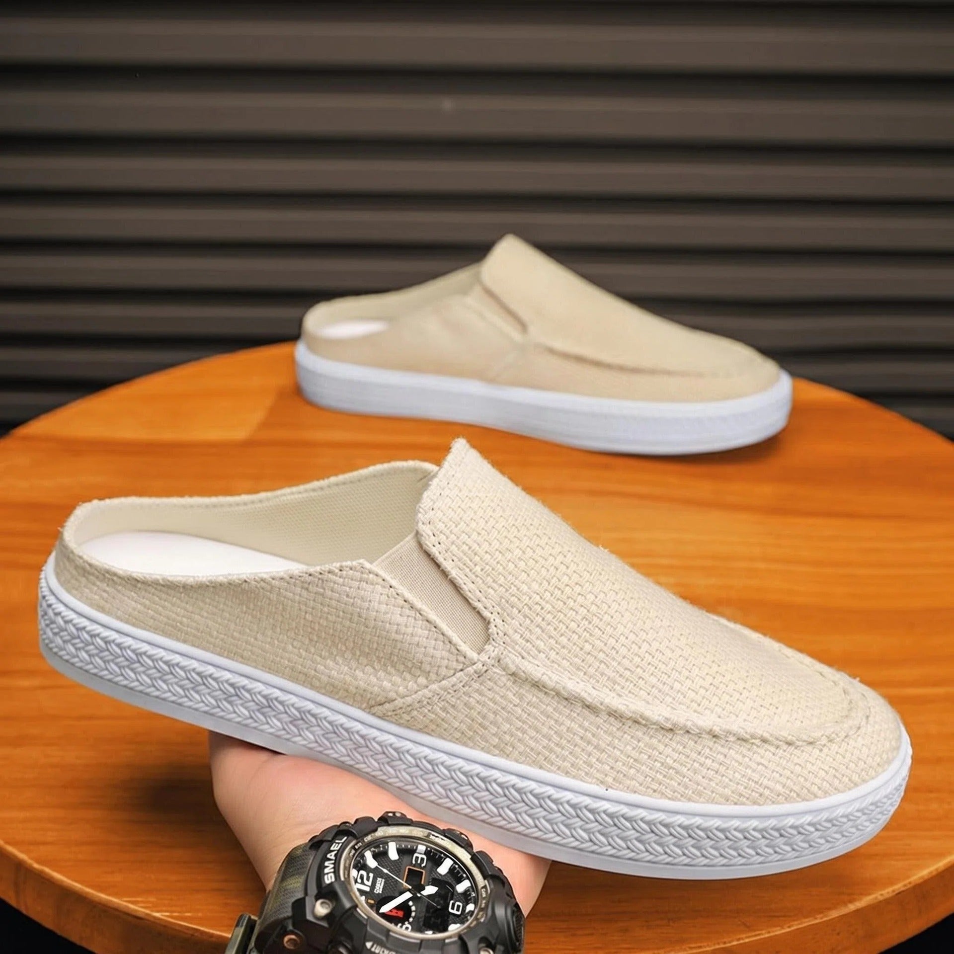 Mens Slip-On Canvas Sneakers