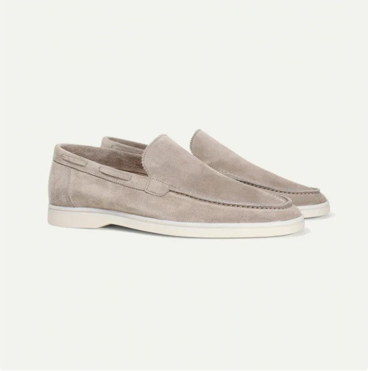 Mens Slip-On Driving Flats Suede Loafers