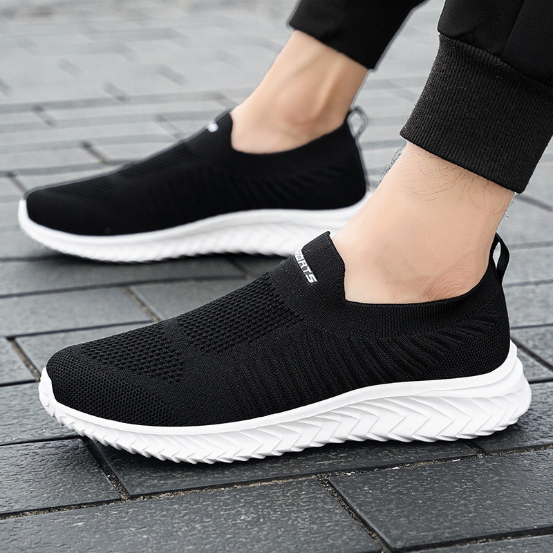 Mens Slip-On Flyknit Sports Shoes