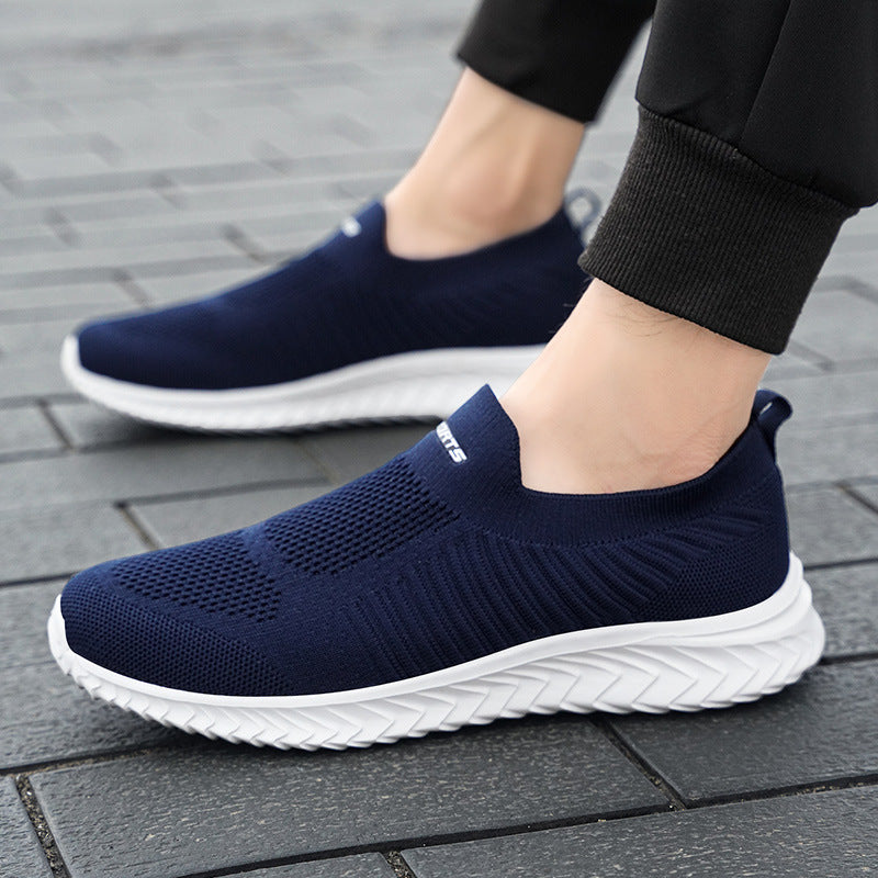 Mens Slip-On Flyknit Sports Shoes