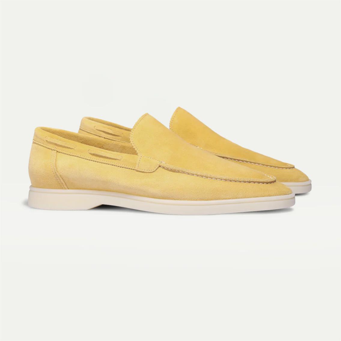 Mens Slip-On Suede Loafers Flat Sole Casual Shoes