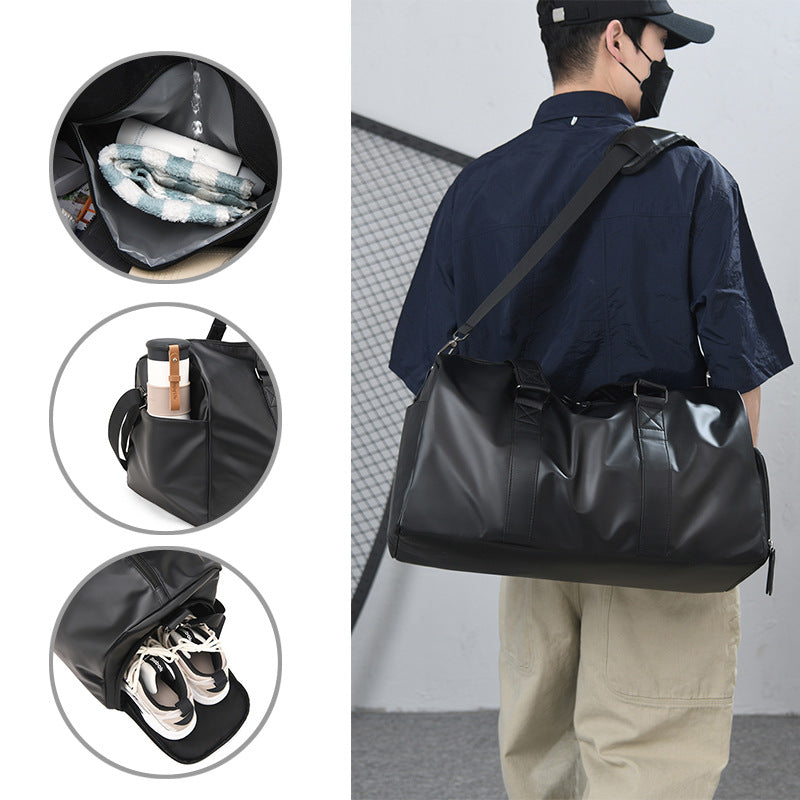 Mens Sports Fitness Bag Dry Wet Separate Travel Backpack