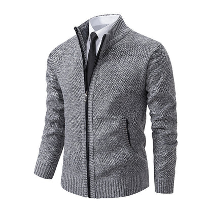 Mens Stand Collar Cardigan