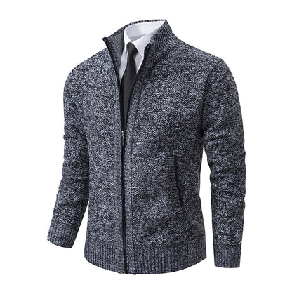 Mens Stand Collar Cardigan