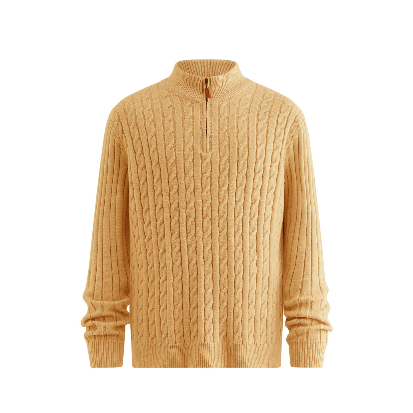 Mens Stand Collar Knit Sweater