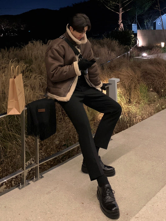 Mens Stand Collar Winter Coat