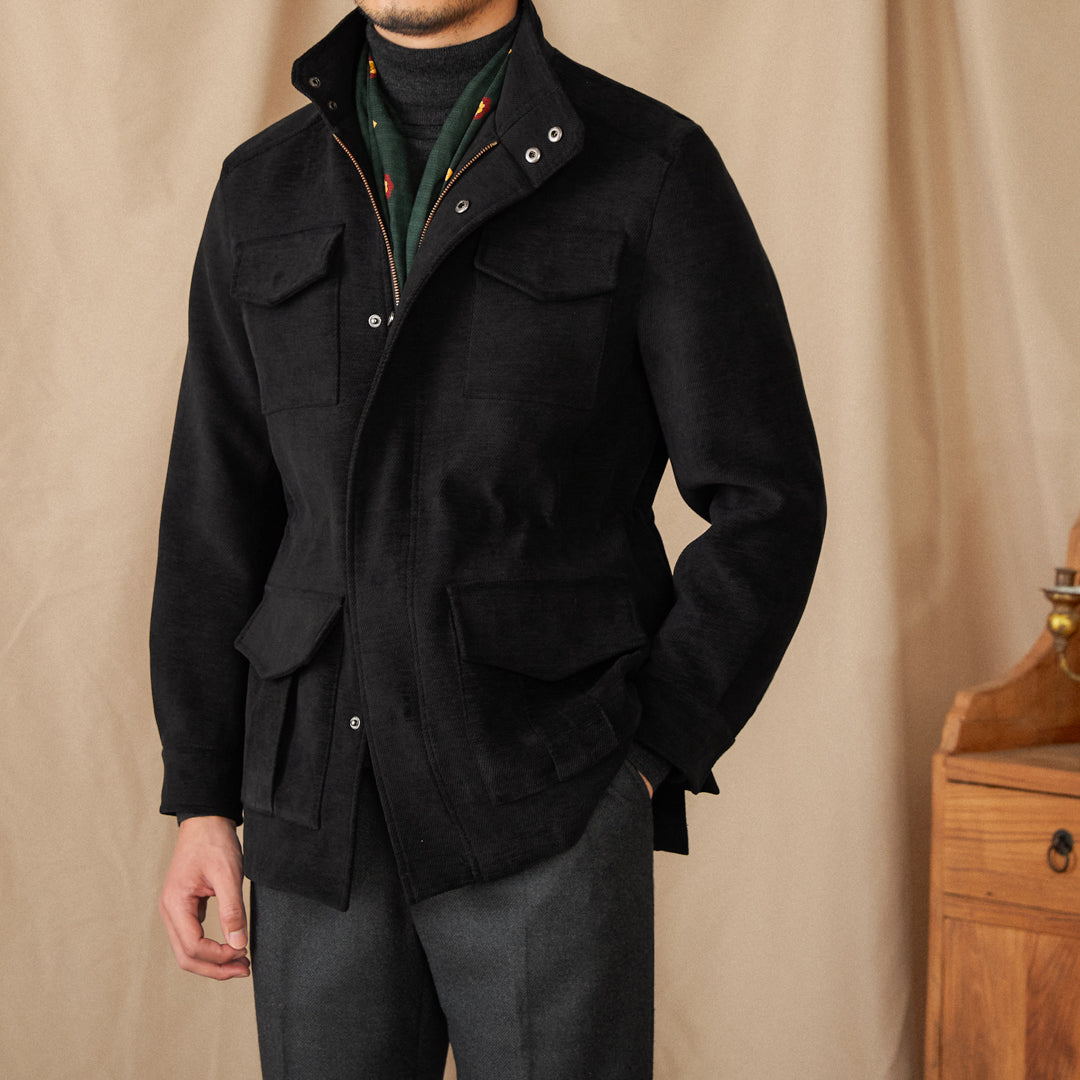 Mens Stand Collar Winter Jacket