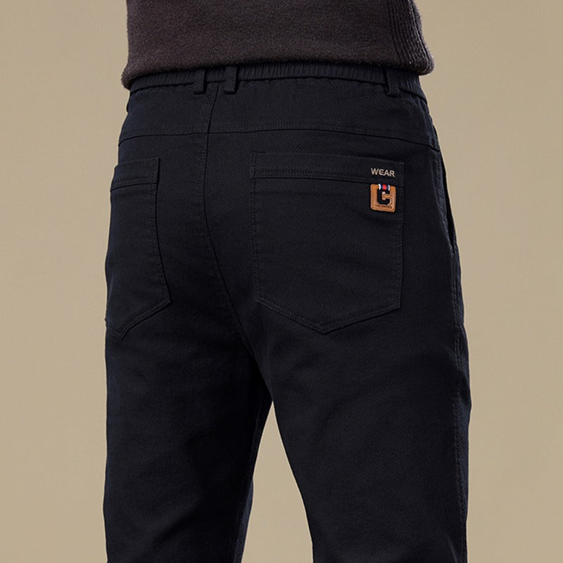 Mens Straight Leg Business Casual Trousers