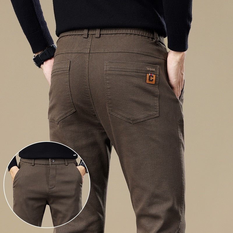Mens Straight Leg Business Casual Trousers