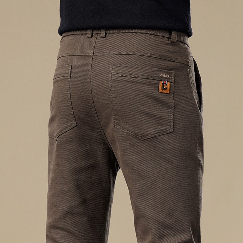 Mens Straight Leg Business Casual Trousers