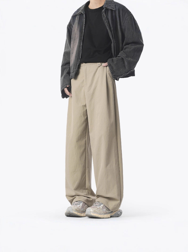 Mens Straight Leg Casual Trousers