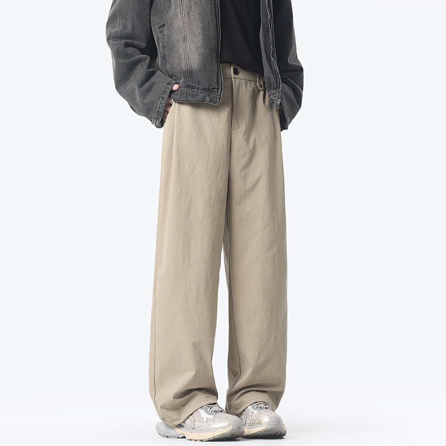 Mens Straight Leg Casual Trousers