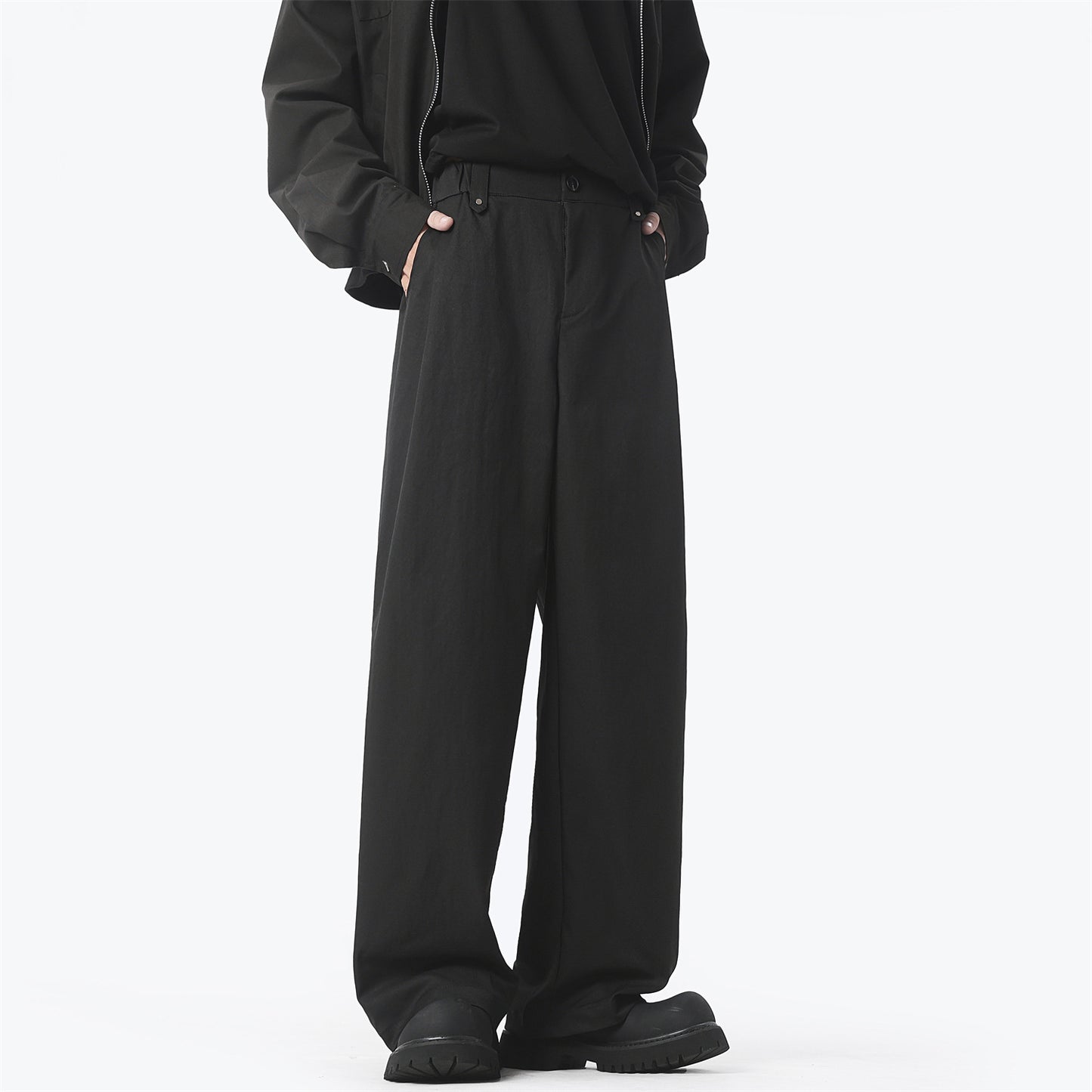 Mens Straight Leg Casual Trousers