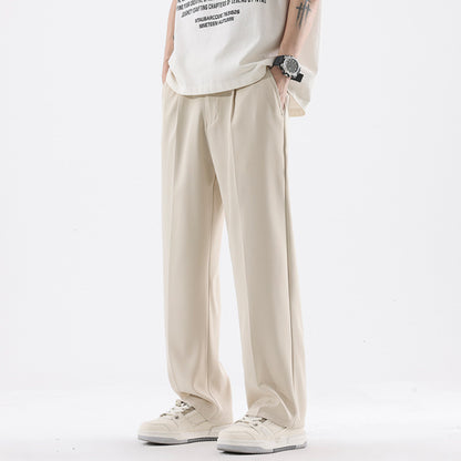 Mens Straight Leg Casual Trousers