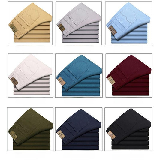 Mens Straight Leg Cotton Chinos