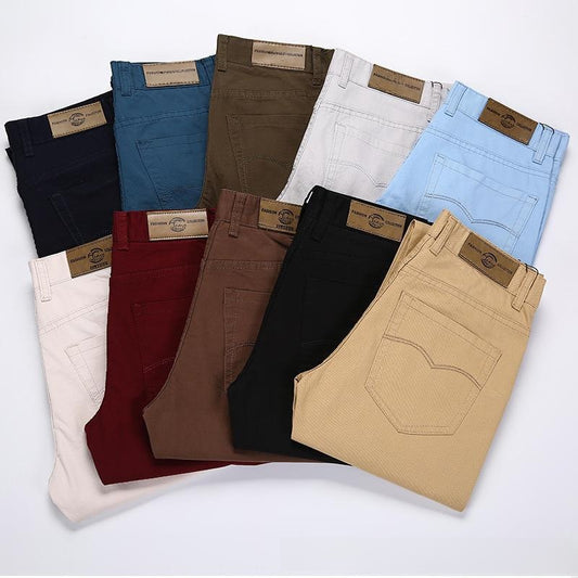 Mens Straight Leg Cotton Chinos