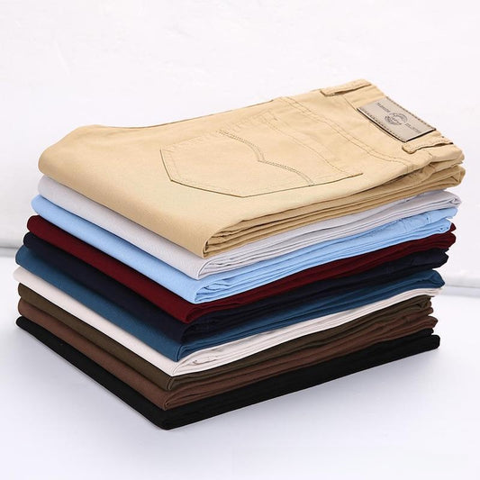 Mens Straight Leg Cotton Chinos