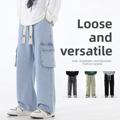 Mens Straight Leg Cotton Pants