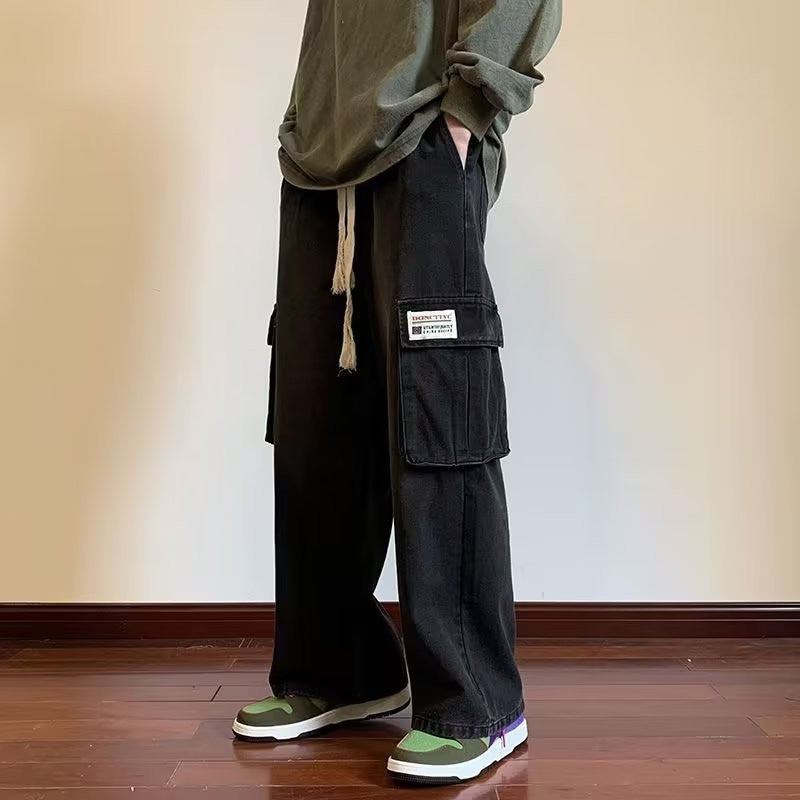 Mens Straight Leg Cotton Pants