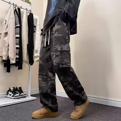 Mens Straight Leg Cotton Pants