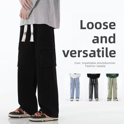 Mens Straight Leg Cotton Pants