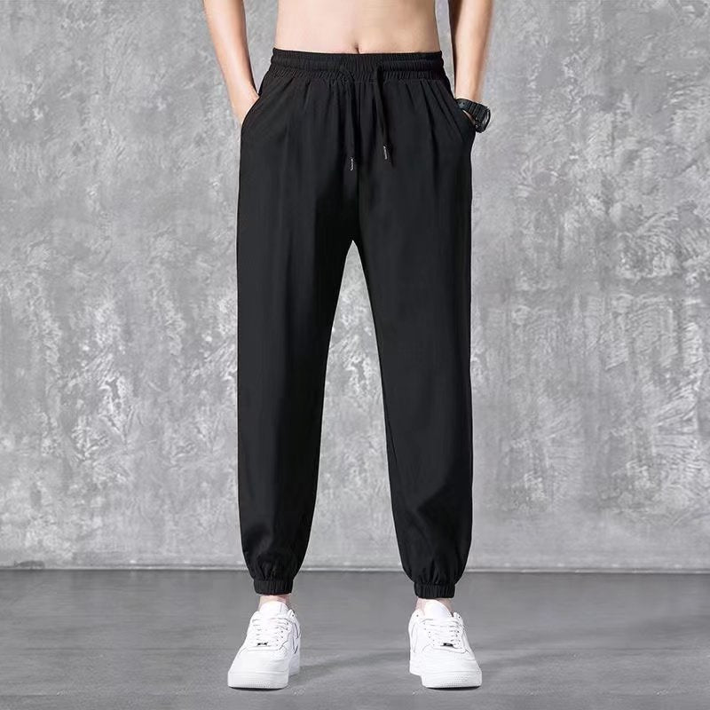 Mens Straight Leg Cropped Casual Pants