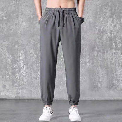 Mens Straight Leg Cropped Casual Pants