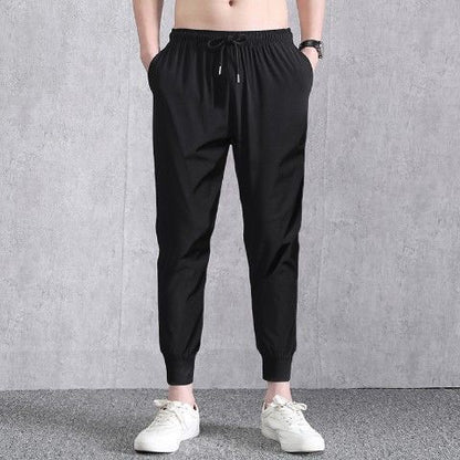 Mens Straight Leg Cropped Casual Pants