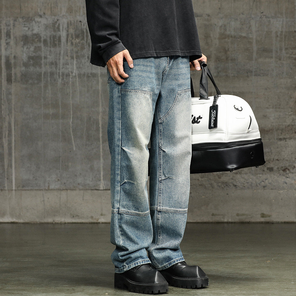 Mens Straight Leg Denim Pants