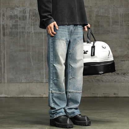 Mens Straight Leg Denim Pants