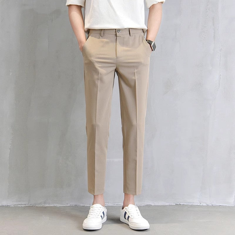 Mens Straight Leg Slim Fit Dress Pants