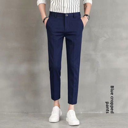 Mens Straight Leg Slim Fit Dress Pants