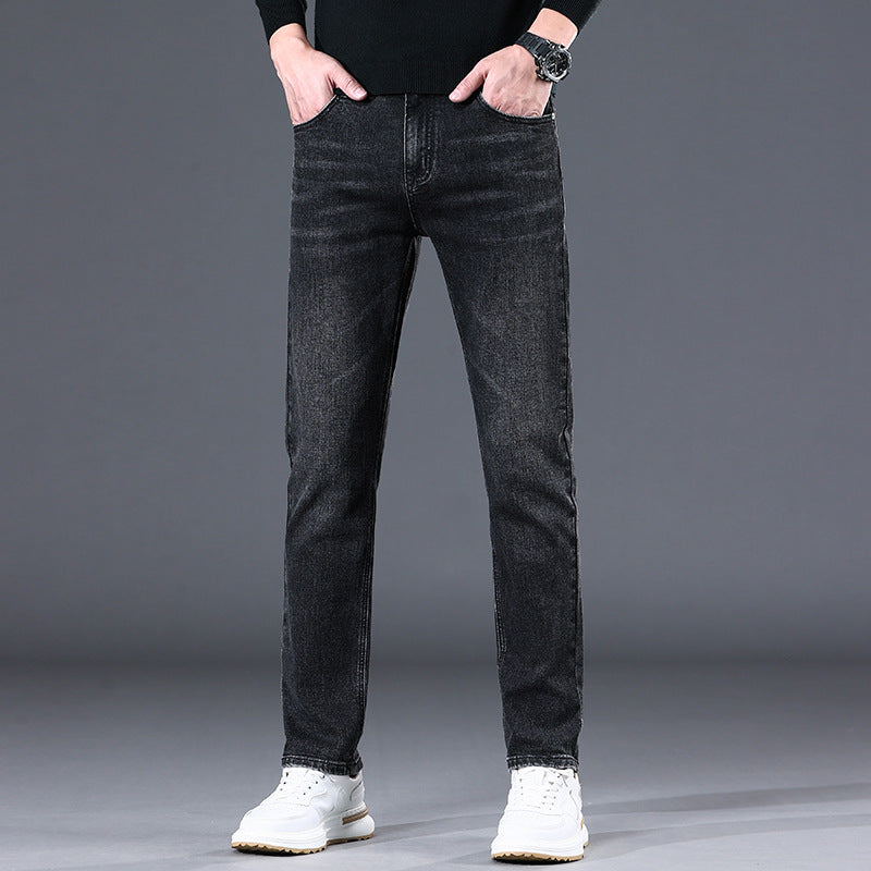 Mens Straight Leg Stretch Casual Jeans