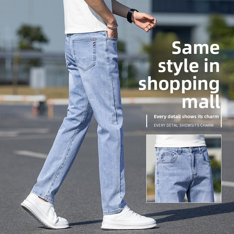 Mens Straight Leg Stretch Casual Jeans
