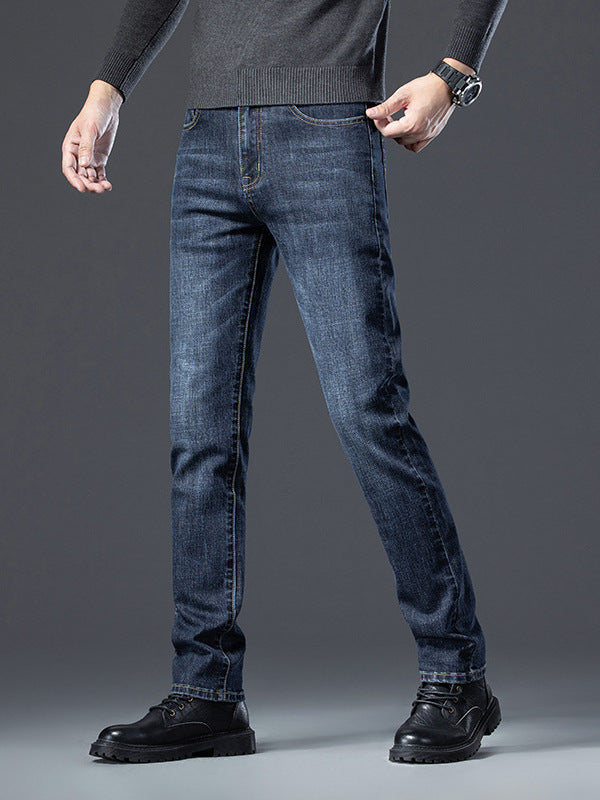 Mens Straight Leg Stretch Casual Jeans