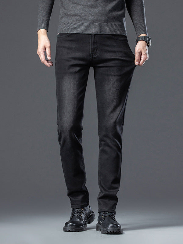 Mens Straight Leg Stretch Casual Jeans