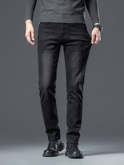 Mens Straight Leg Stretch Casual Jeans