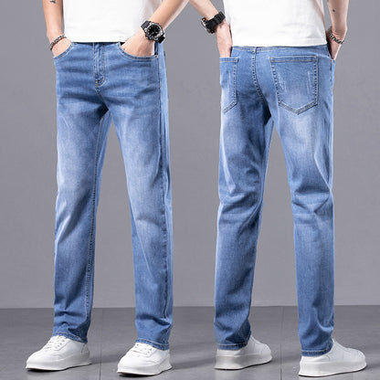 Mens Straight Leg Stretch Casual Jeans