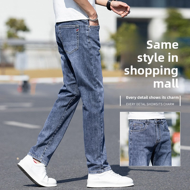 Mens Straight Leg Stretch Casual Jeans