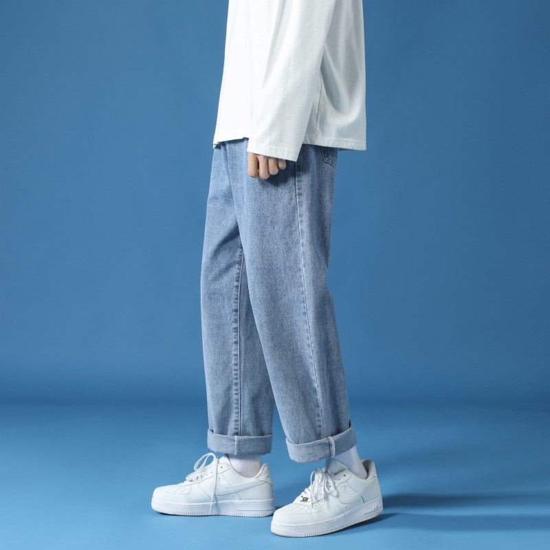 Mens Straight Loose Casual Jeans