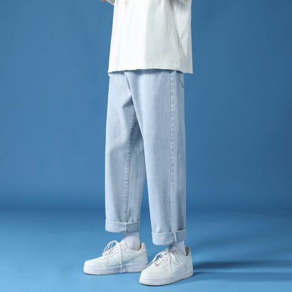 Mens Straight Loose Casual Jeans