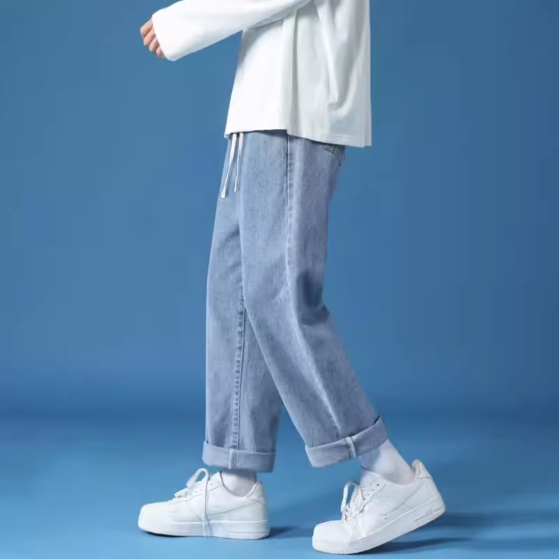 Mens Straight Loose Casual Jeans