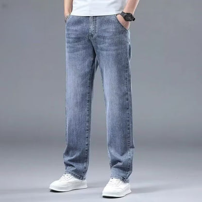 Mens Stretch Straight Leg Denim Pants