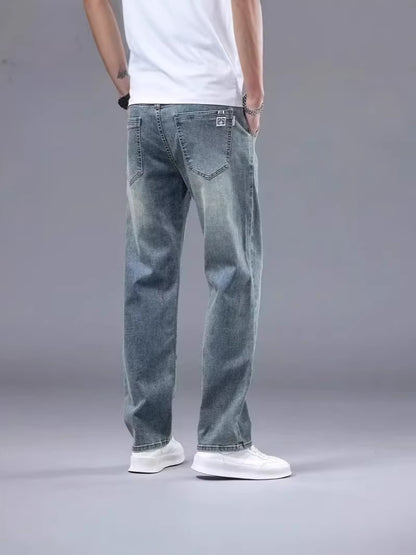 Mens Stretch Straight Leg Denim Pants