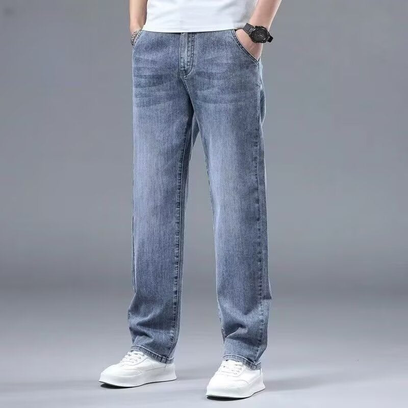 Mens Stretch Straight Leg Denim Pants