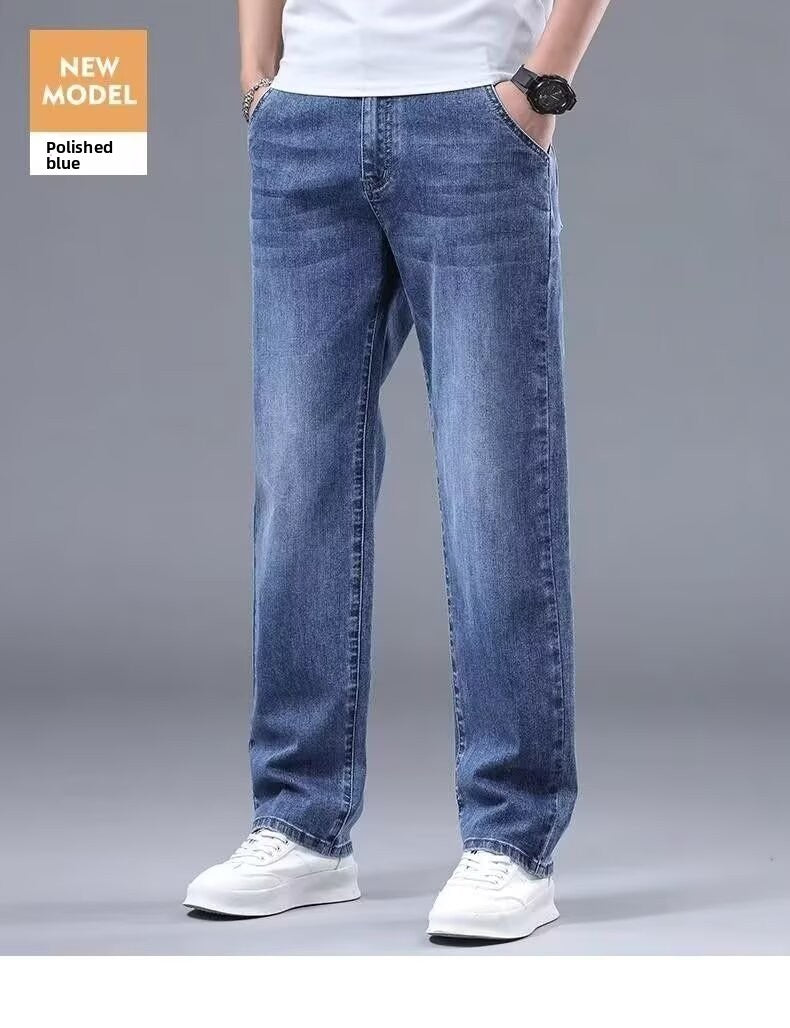 Mens Stretch Straight Leg Denim Pants