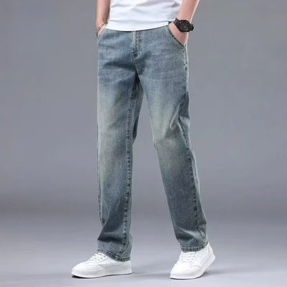 Mens Stretch Straight Leg Denim Pants