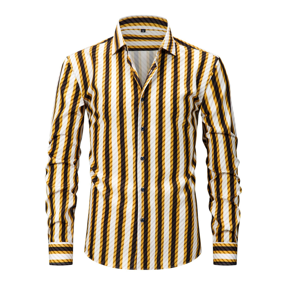 Mens Stretch Wrinkle-Free Plaid Long Sleeve Shirt