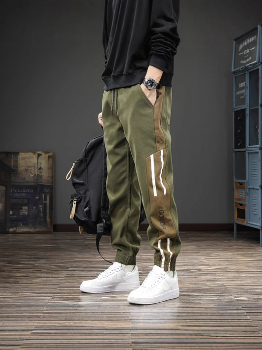 Mens Striped Casual Trousers
